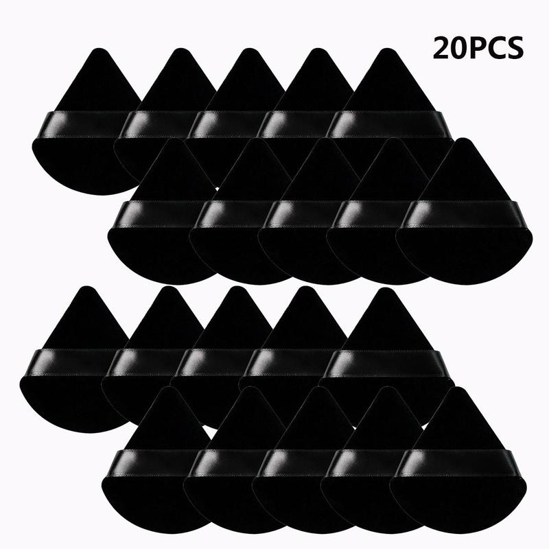 Face Soft Triangle Powder Puffs, 10 20 50pcs Christmas Soft Triangle Powder Puff for Loose Powder, Dry & Wet Use Makeup Tool for Blending & Facial Detailing, Girly Room Accessories Makeup