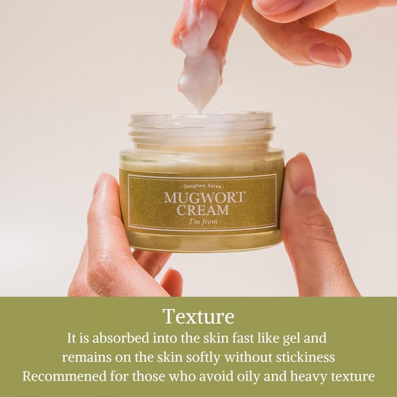 [I'm from Official Shop] Mugwort Cream For all skin type | Moisturizer with 73.55% Mugwort Extract, Soothing, Calming, Redness Relief with Sebum control Skincare Skin Repair Comfort Moisturizing Hydrating Hydrate Moisture