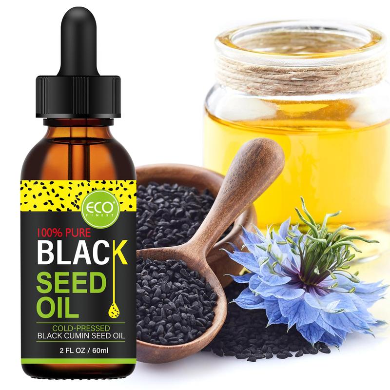 Seed Oil - 3 Times Thymoquinone, Cold-Pressed, 100% Pure Turkish Black Cumin Seed Oil, Liquid Pure Blackseed Oil, Glass Bottle, 2FL OZ 60ml