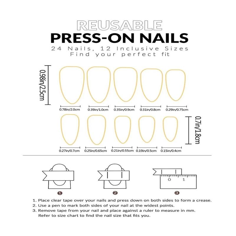 Leopard Pattern Fake Nail, 30pcs set Short Almond Press on Nails for Women & Girls DIY Nail Art, Elegant Stick on Nails Kit