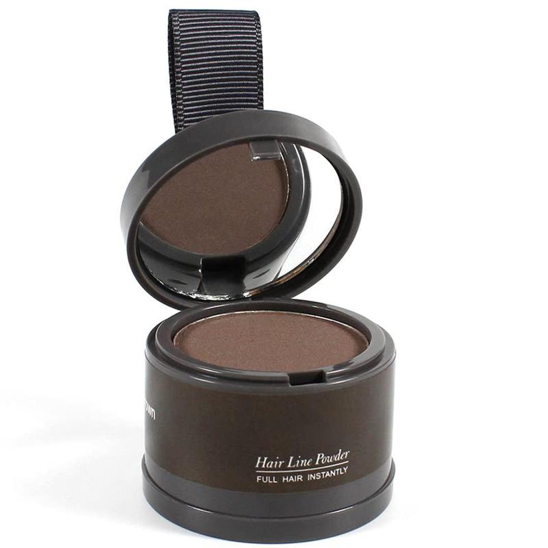 Hairline Powder (Medium Brown) - tantly Cover Gray Roots, Hair Touch-Up, Hair Color Shadow for Thin Hair