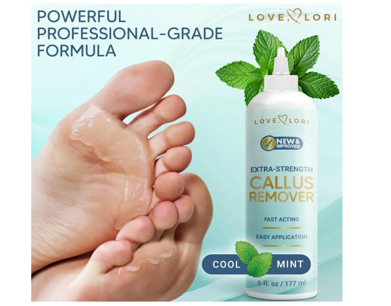 Callus Remover for Feet (Extra Strength) Foot Scrubber for Dead Skin Callus Gel - Professional Pedicure Foot Spa Essential, 6oz