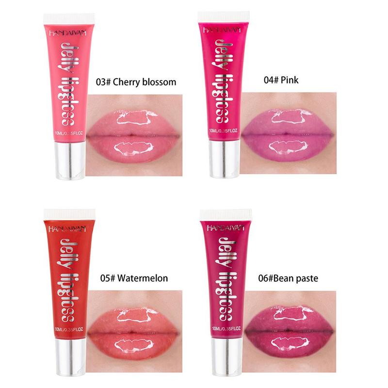 Music Festival Makeup Moisturizing Lip Gloss, Candy Color Jelly Lip Stain, Hydrating Plumping Lipstick for Girls & Women, Christmas, Christmas Gift