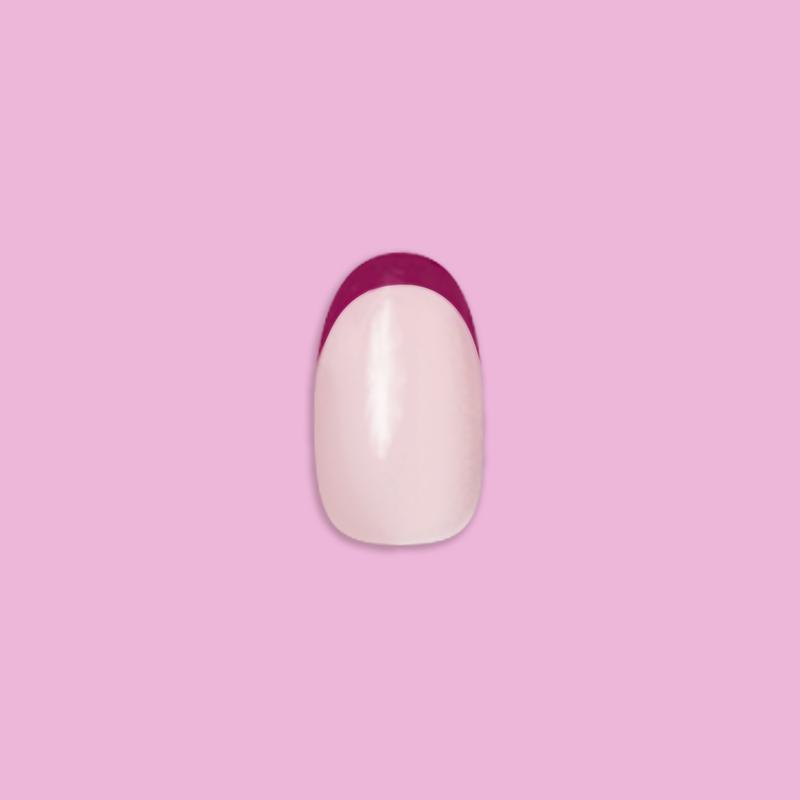 Plum Tonal French - Press-On nails | Short | Round