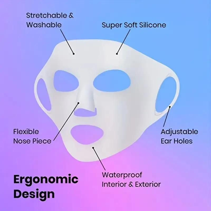 1pcs Silicone Face Mask Holder - Reusable, Evaporation-Proof, Moisturizing Facial Mask Cover, Beauty Face Tool - Includes Travel