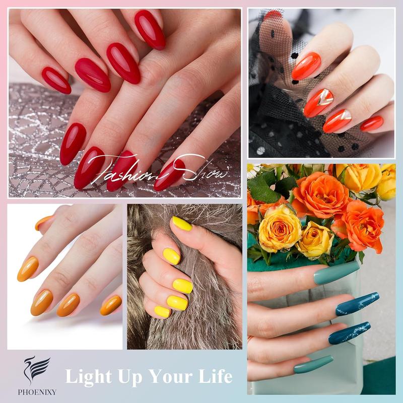 24pcs gel nail polish set, 21 colors peelable gel nail set nude pink red blue green yellow orange nail polish set with base coat matte top coat nail set women gift Nail Art Nail Care Smooth