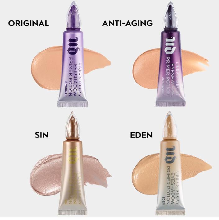 Urban Decay Anti-Aging Eyeshadow Primer Potion, Nude Eye Primer, Improves Look of Fine Lines & Texture, Smooths & Preps Eyelid Base for Vibrant Color, Crease-free Eye Makeup Looks, Vegan