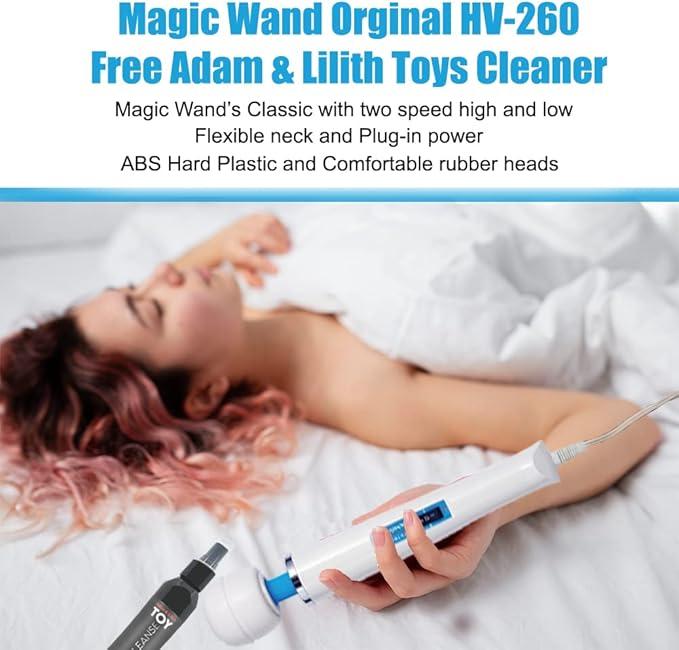 Authentic Magic Wand Massager Original HV-260 – Plug-in 2-Speed with Flexible Neck & Ultra-Powerful Motor for Deep, Rumbling, Muscle Relaxing Vibrations. 6-Foot Cord