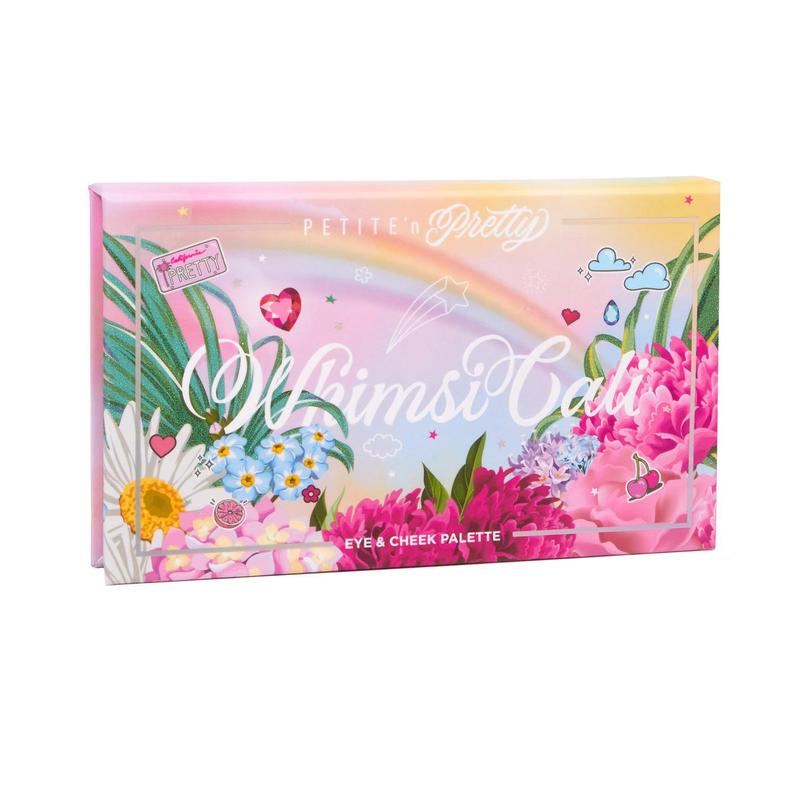 Petite 'n Pretty WhimsiCali Eye & Cheek Palette with 12 shades Eyeshadow Flower Eyeshadow Flower Makeup Color Gift Cosmetic Teens