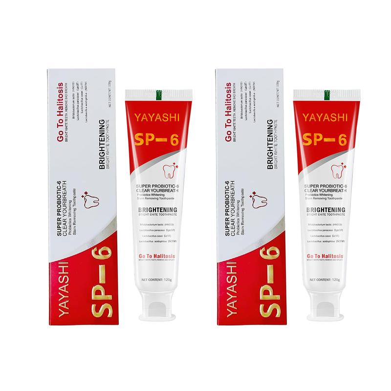 SP 6 Toothpaste Remove smoke stains, Oral Health anagement,Fresh Breath,with Sodium Saccharin and Lactobacillus,Hydroxyapatite,Whitening Toothpaste Daily Radiant toothpaste whitening  toothpaste