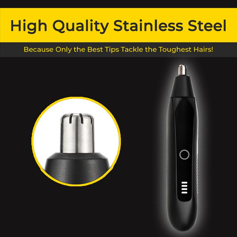 THE TRIMSMEN - Nose & Ear Hair Trimmer for Men - USB-C Charging, Waterproof, & Digital Battery Display - Designed for Comfort