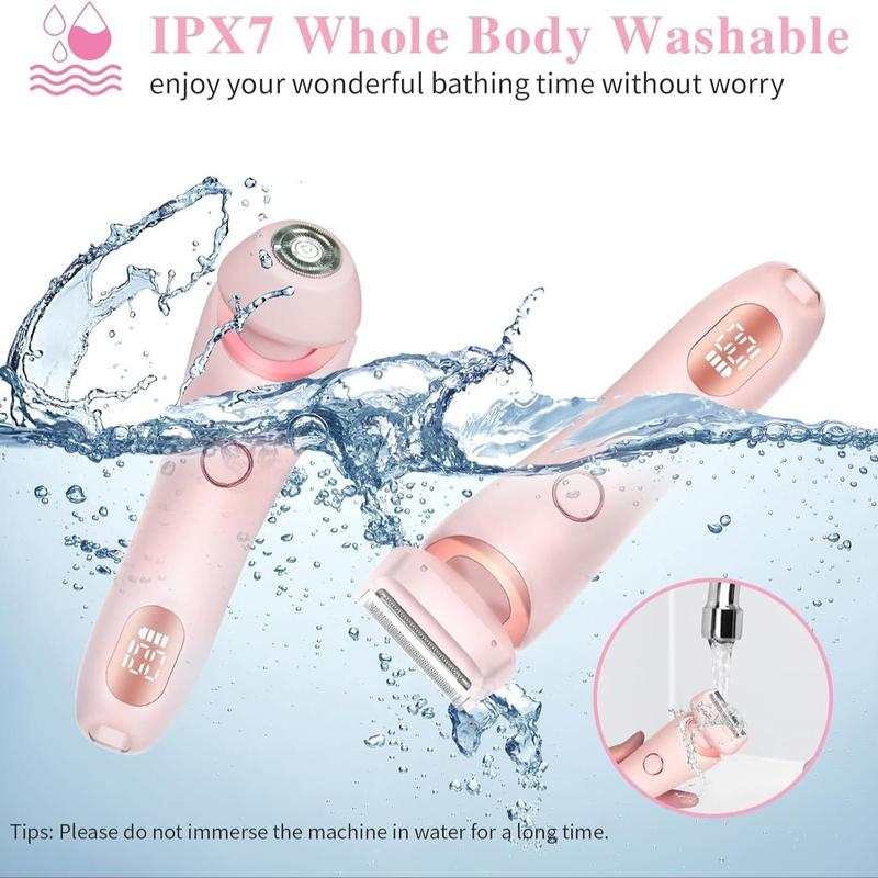 2 in 1 Electric Shaver, 1 Box Waterproof Wet & Dry Use Hair Removal Tool & Accessories, Safety Bikini Legs Underarm Hair Removal Tool for Women, Christmas Gift,  Electric Epilator Hair Removal,  Hair Removal Machine,  Hair Removal Kit