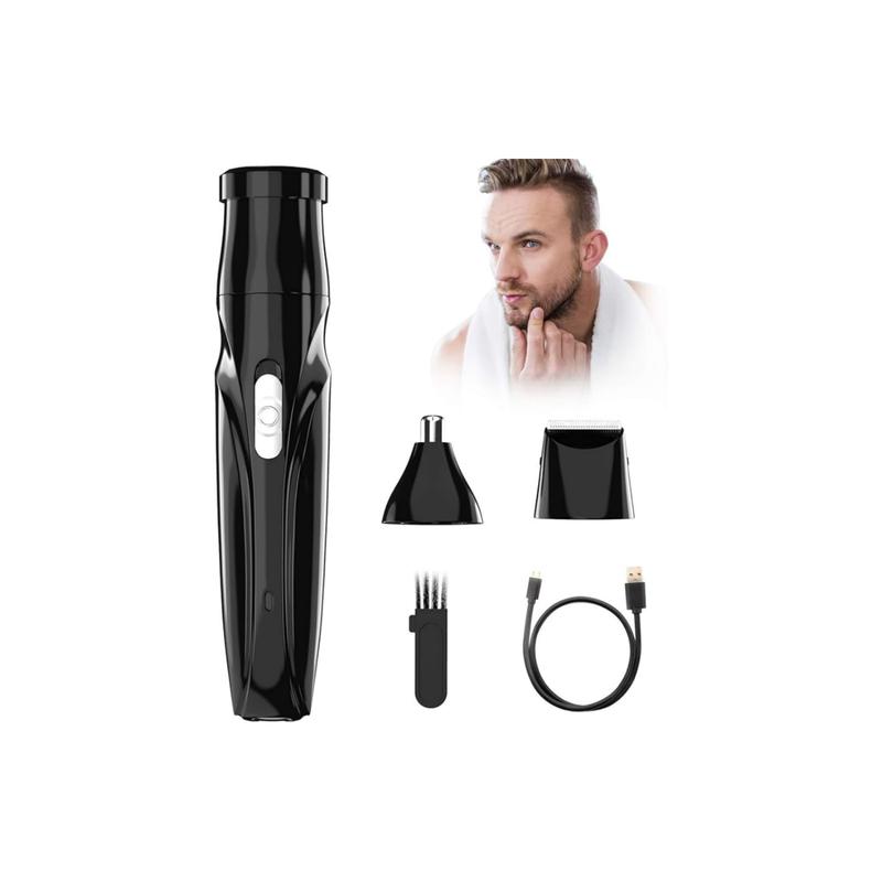 Nose Hair Trimmer USB Rechargeable 3 in 1 Facial Eyebrow Ear Beard Rechargeable Electric Nose Hair Trimmer Waterproof Clipper or Men & Women