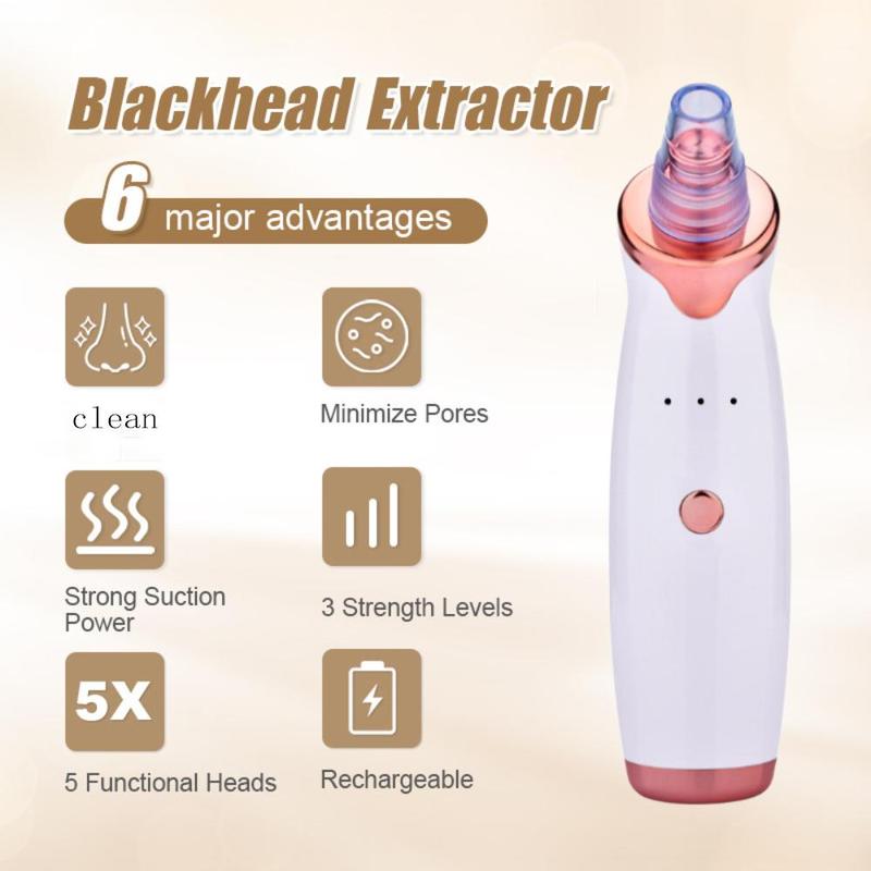 Electric Blackhead Cleaning Tool, 1 Set Vacuum Facial Cleaner, Pore Cleaner, Blackhead Extractor, Beauty & Personal Care Tool for Women & Men