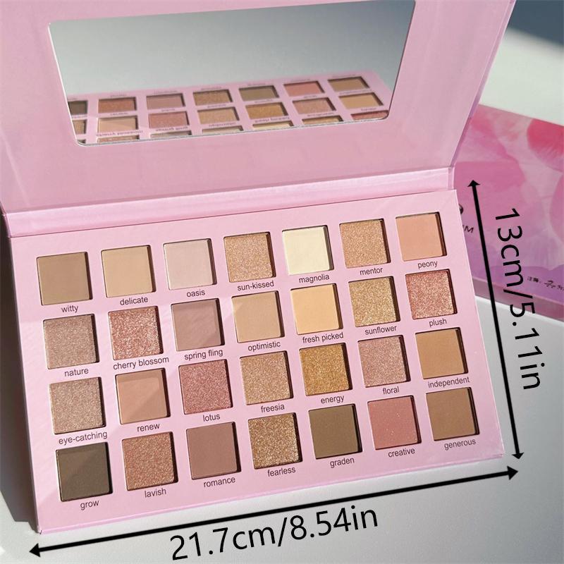 28-color Eyeshadow Palette, Matte and Glitter Eye Shadows Palettes, Long Lasting Shimmering Eye Shadow Makeup Products for Women and Girls, Christmas Gift