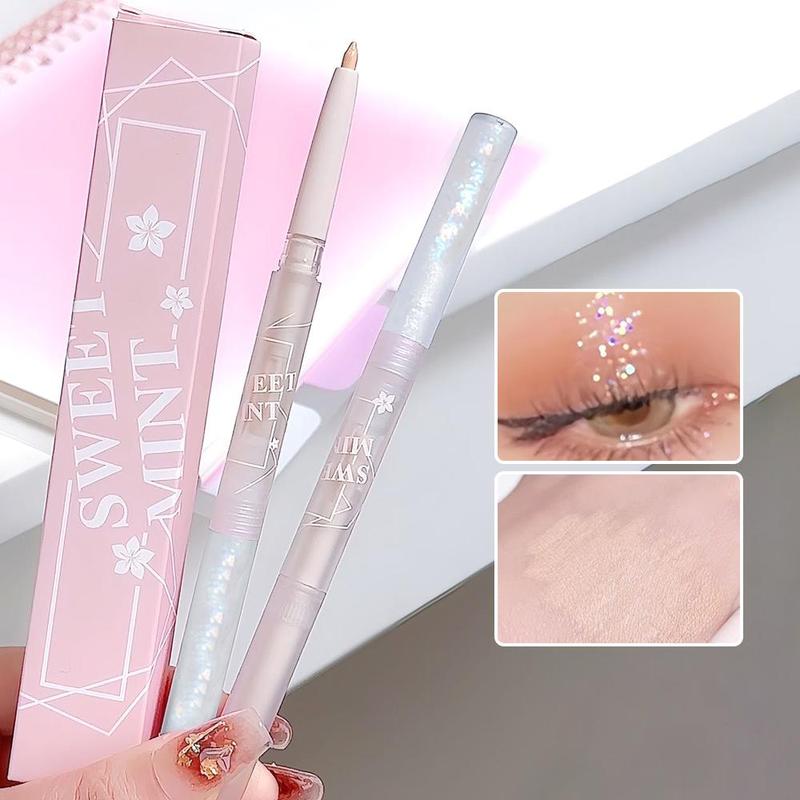 Double-ended Glitter Liquid Eyeshadow Pen, 1 Count Long Lasting Shimmering Eye Shadow Pen, High Pigmented Eye Cosmetic Product