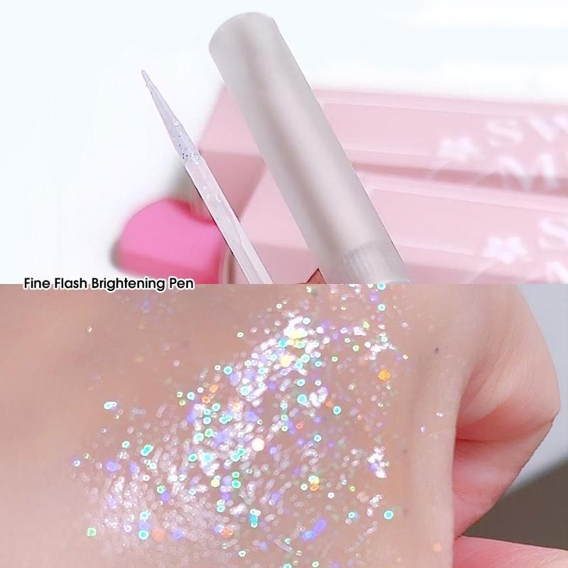 Double-ended Glitter Liquid Eyeshadow Pen, 1 Count Long Lasting Shimmering Eye Shadow Pen, High Pigmented Eye Cosmetic Product