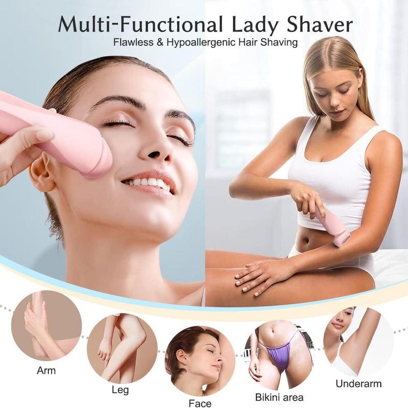 2 in 1 Electric Shaver, 1 Box Waterproof Wet & Dry Use Hair Removal Tool & Accessories, Safety Bikini Legs Underarm Hair Removal Tool for Women, Christmas Gift,  Electric Epilator Hair Removal,  Hair Removal Machine,  Hair Removal Kit