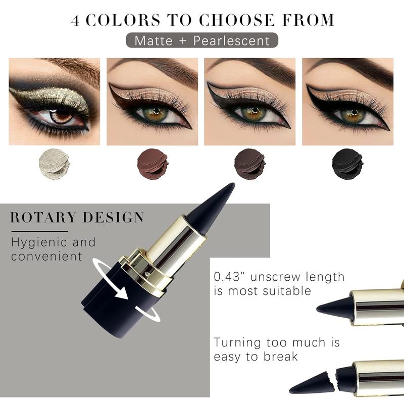 4 color Gel Eyeliner, Cream Eyeliner Tool Smudge Proof Eyeliner Pencil Matte Black Eyeliner Pencil Tattoo Eyeliner Pen Eyeliner Gel Stick Makeup Eye-liners for Women(4 color)