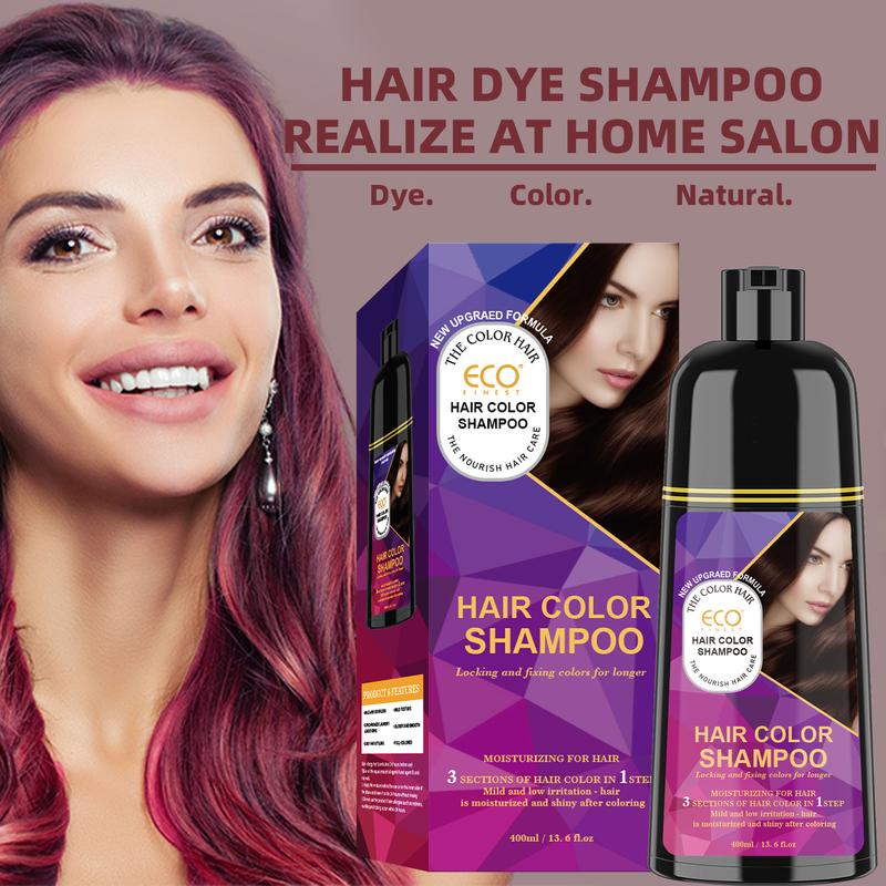 ECO Hair Color Shampoo - Magic dye, lasting color in 30 minutes, ammonia-free, herbal hair color treatment