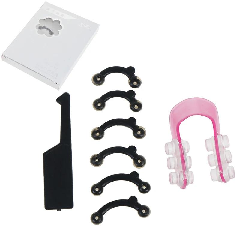 6Pcs Set Beauty Nose Up Lifting Bridge Shaper Massage Tool No Pain Nose Shaping Clip Clipper Women Girl Massager 3 Size