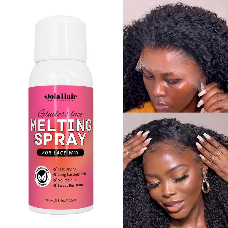 Dolahair Lace Melting & Holding Spray Glueless Adhesive for Wigs Lace Bond Adhesive Wig Spray for Lace Front Wig Install Lace Melt Spray Gel Haircare