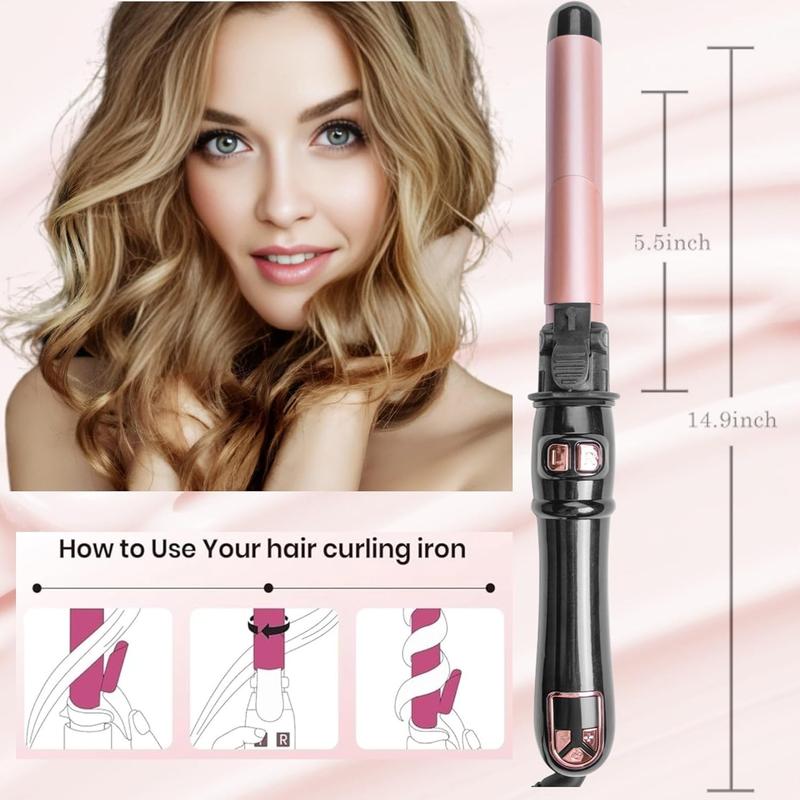 2024 Newest Automatic Curling Wand 28mm 1.1 inch Rotating Curling Iron , Automatic Hair Curler with LED Display, Professional &Fast Heating