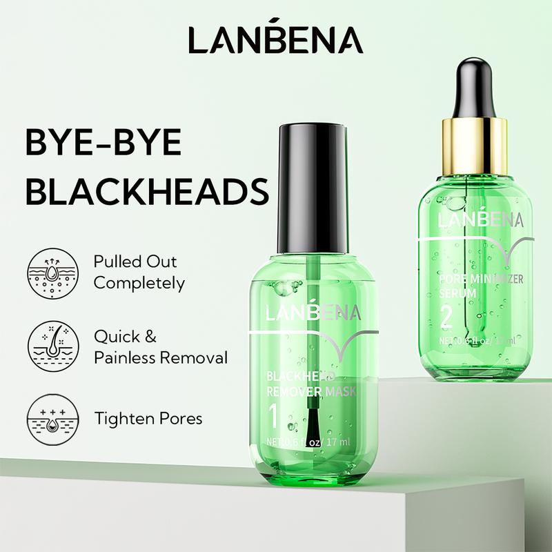 LANBENA Blackhead Remover Serum Shrink Pore Facial Serum Peeling Off Mask Skincare Acne Treatment Essence 17ml Comfort Skin Repair