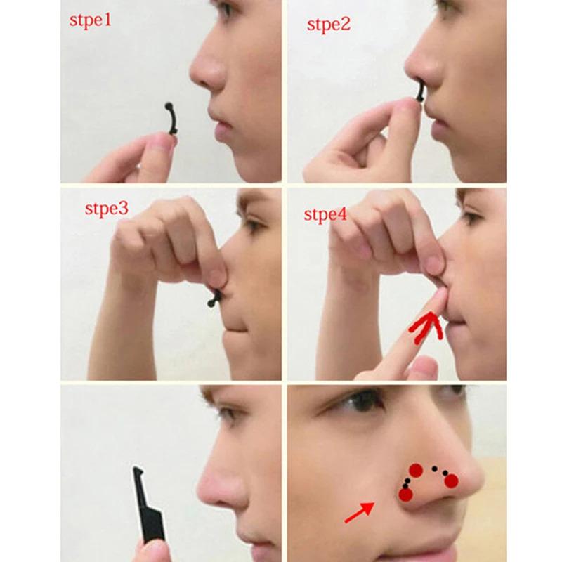 6Pcs Set Beauty Nose Up Lifting Bridge Shaper Massage Tool No Pain Nose Shaping Clip Clipper Women Girl Massager 3 Size