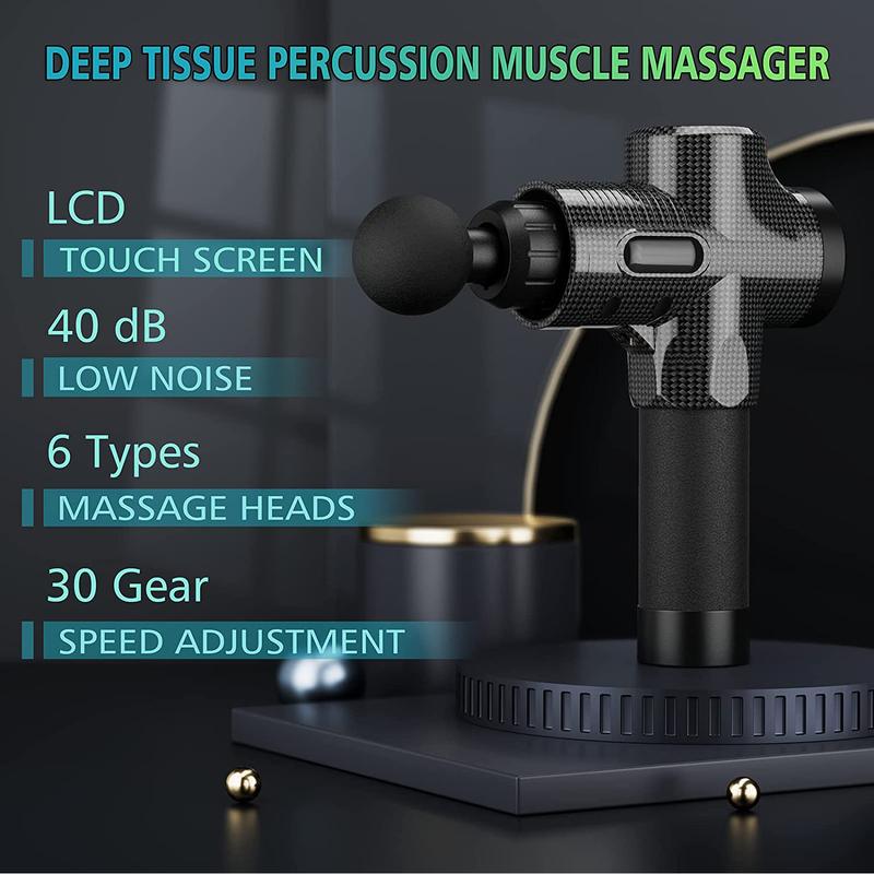 Cotsoco Percussion Massage Gun LCD Display 30 Speed, Super Quiet Electric Sport Muscle Massager Comfort