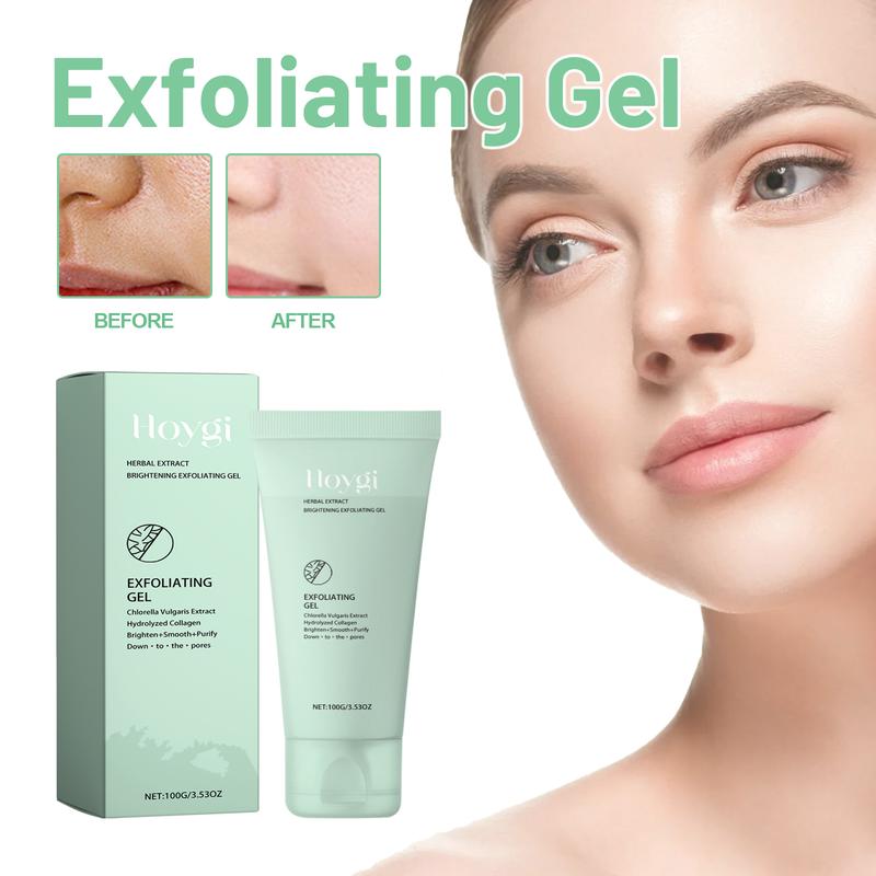 3.53 oz Facial Exfoliating gel for closing blackheads and shrinking pores, a gentle exfoliating facial scrub with herbal extracts that purifies, deeply cleanses and moisturizes all skin types