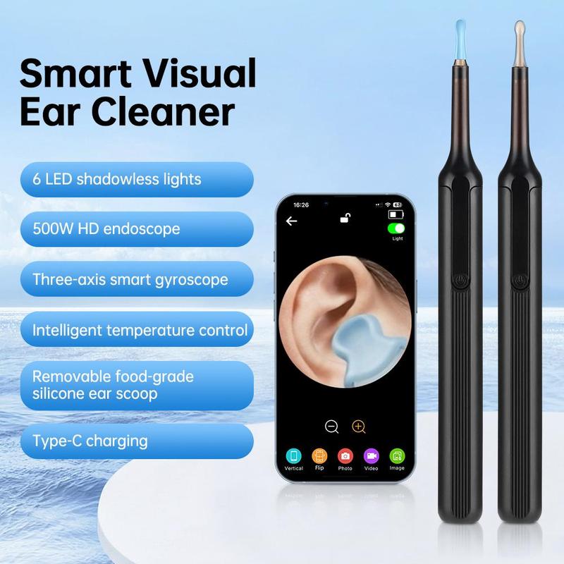 Smart Visual Ear Cleaner, Wireless Earwax Cleaner, Ear Wax Removal Tool, High-definition   Ear Cleaning Spoon, Ear Wax Cleaning Tool for Adults