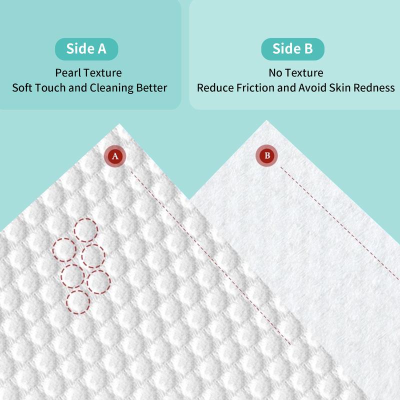 Ditoi Disposable Face Towels Newest Pearl Pattern Super Soft Biodegradable Daily Facial Towels for All Skin Types