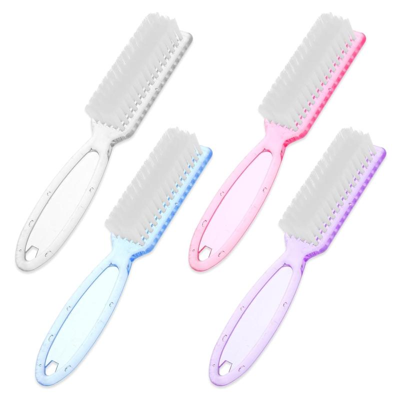 4 Pack Long Handle Grip  Brush Plastic Fingernail Cleaning Brush Multicolor Small Pedicure Scrubbing Tools Kit  and Nails Soft Manicure Polish Brush for Women Men  Clean Up