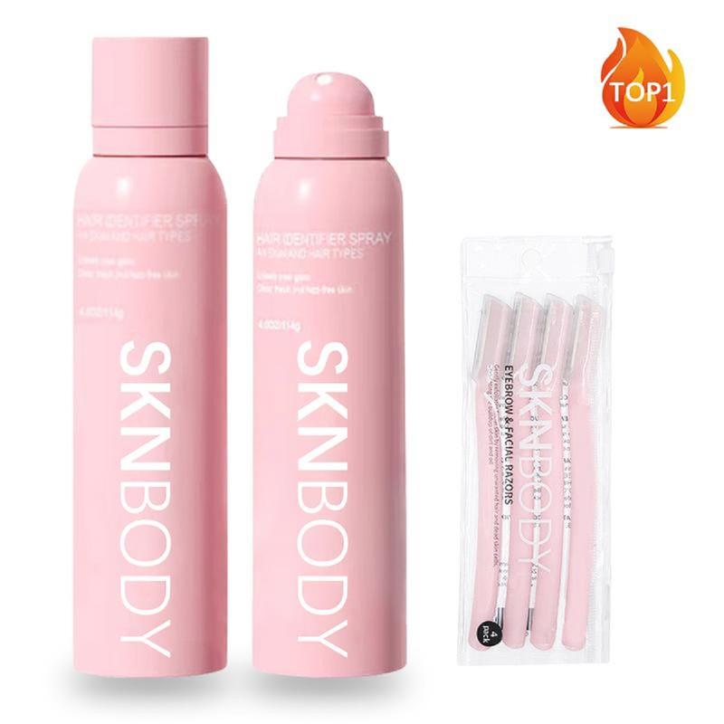 HairidentifierSprayandDermaplanerSet,FacialKit,hairidentifierSpray2024leadingsalesvolumefaceshavingpowderspravSkincareSmoothFlawiessSilkyComfortfacialshavingpowdersprayonTikTokshopDealsForonHairRemovalBodyCareontiktokstore Wax Cosmetic Cream