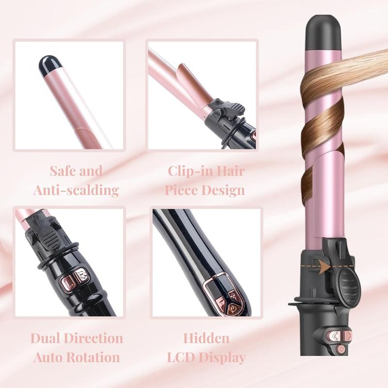 2024 Newest Automatic Curling Wand 28mm 1.1 inch Rotating Curling Iron , Automatic Hair Curler with LED Display, Professional &Fast Heating