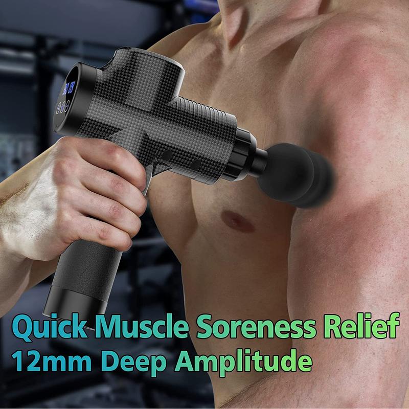 Cotsoco Percussion Massage Gun LCD Display 30 Speed, Super Quiet Electric Sport Muscle Massager Comfort