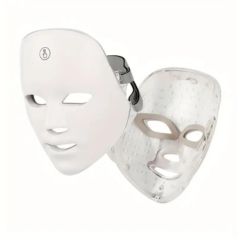 USB Rechargeable 7 Color LED Mask, 1 Count Comfortable Photon Lifting Mask, Facial Skin Care Instrument for Women & Girls