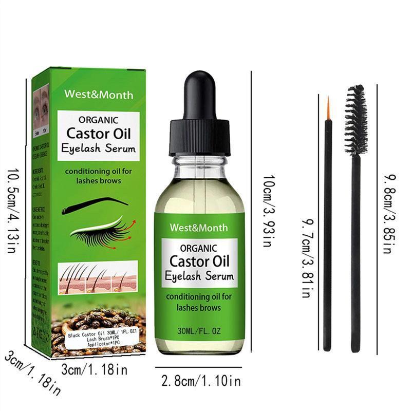 Organic Eyelash Oil, 2 Counts Natural Eyelash Strengthening Serum, Eyelash Extension Ordinary Serums, Eyelash Care Products for Women and Girls