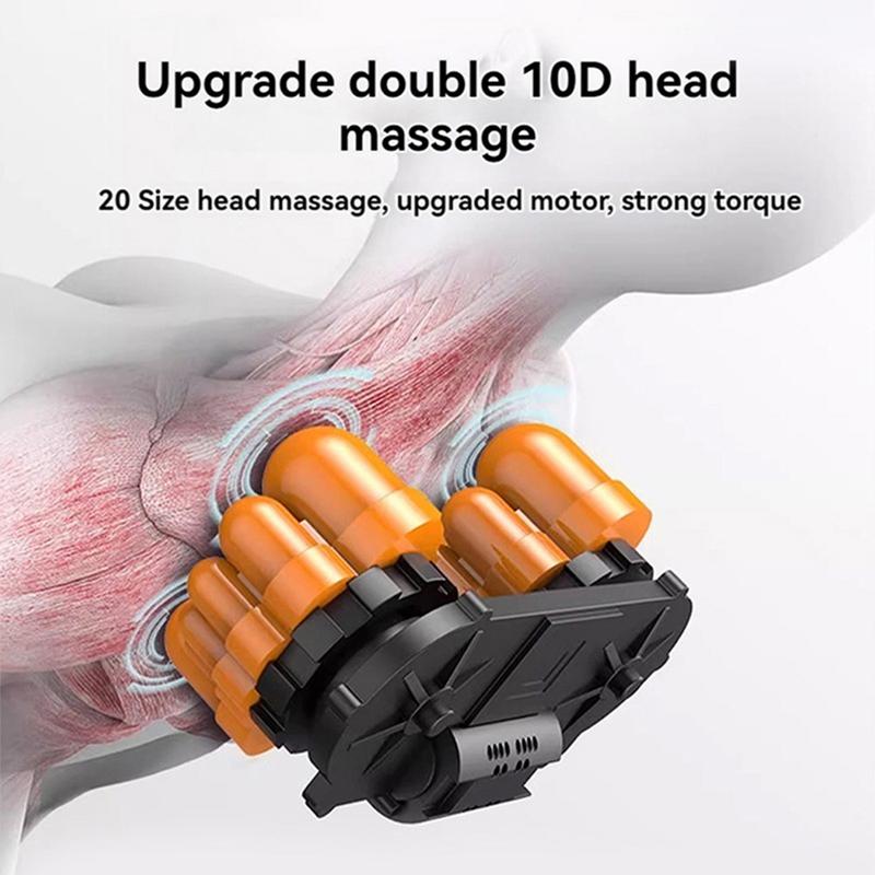 Shiatsu Neck and Back Massager with Soothing Heat, Electric Deep Tissue 3D Kneading Massage Pillow for Shoulder, Leg, and Body Muscle Pain Relief, Suitable for Home, Office, and Car Use.