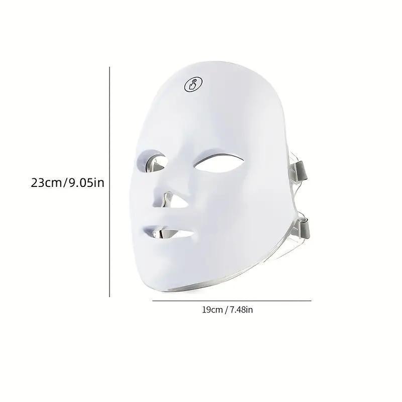 USB Rechargeable 7 Color LED Mask, 1 Count Comfortable Photon Lifting Mask, Facial Skin Care Instrument for Women & Girls