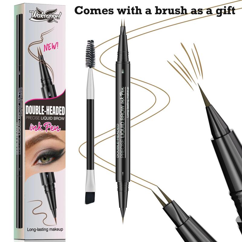 2-in-1 Dual-Ended Waterproof Eyebrow Pencil, Micro-Fork Tip microblading eyebrow pen for Natural Hair-Like Brow, Long Lasting Makeup Flawless Cosmetic