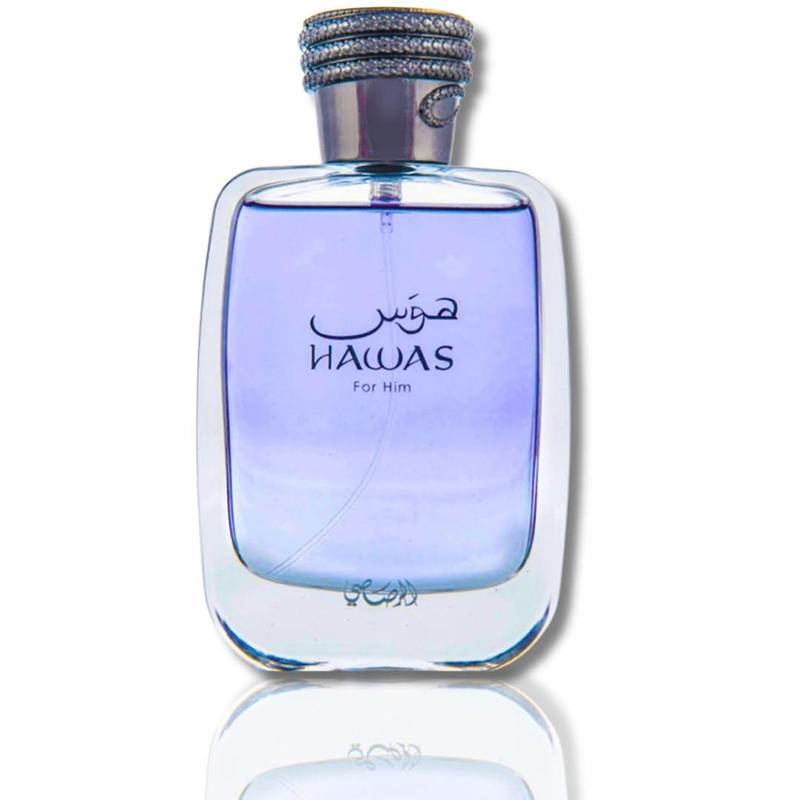 Rasasi Hawas for Him Eau De Parfum Spray 3.4 Oz for Men - Woody Fragrance with Cinnamon, Bergamot, and Pineapple Notes