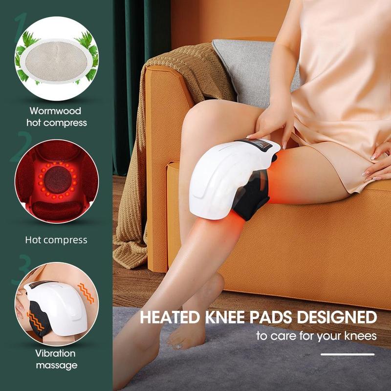 Electric Knee Massager, 3-gear Heating Knee Massage Machine, Knee Massage Tool for Women & Men, Personal Care Appliances