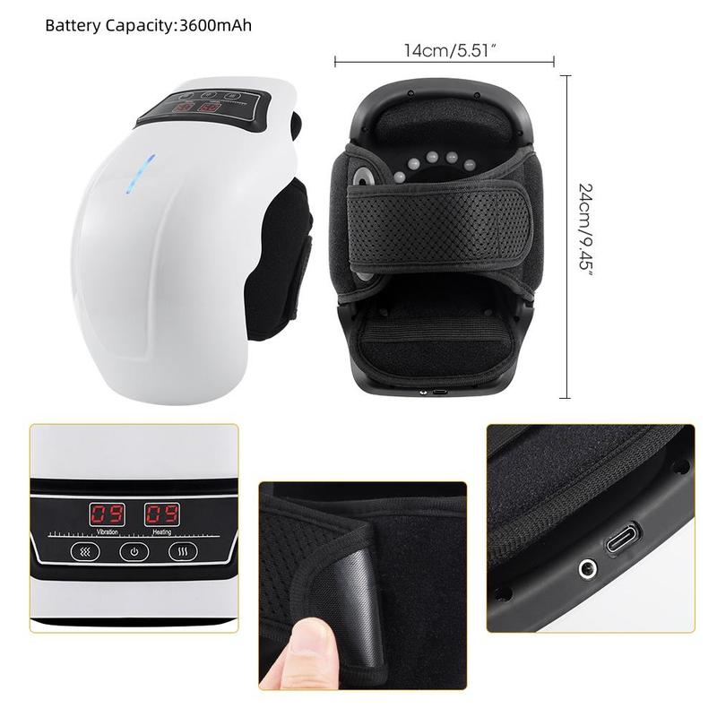 Electric Knee Massager, 3-gear Heating Knee Massage Machine, Knee Massage Tool for Women & Men, Personal Care Appliances