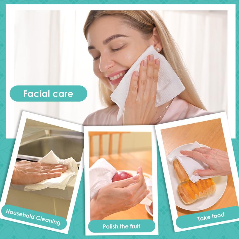 Ditoi Disposable Face Towels Newest Pearl Pattern Super Soft Biodegradable Daily Facial Towels for All Skin Types