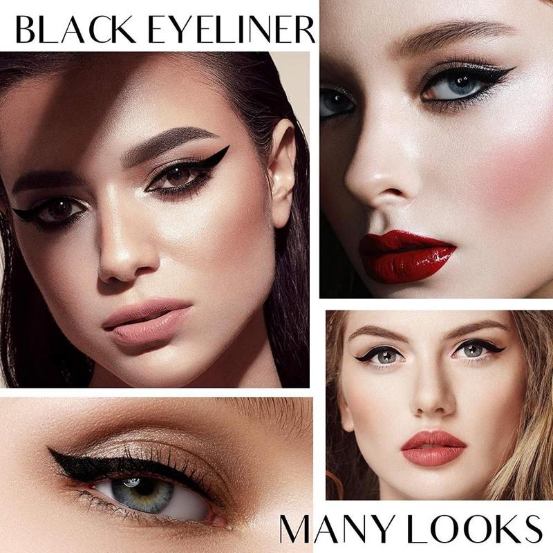 1 2 3 5 7pcs Waterproof Long Lasting Makeup Eyeliner Gift, Music Festival Makeup Essentials, Cosmetic Liquid No-skip Eyeliner Pen, Quick Drying Eye Liner Pen for Women Girls