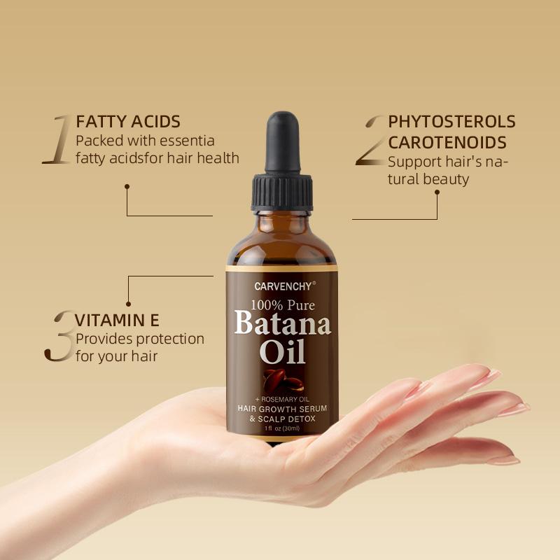 CARVENCHY Batana Hair Care Oil, Nourish Scalp for Strong & Healthy Hair, Organic Batana Oil with Rosemary