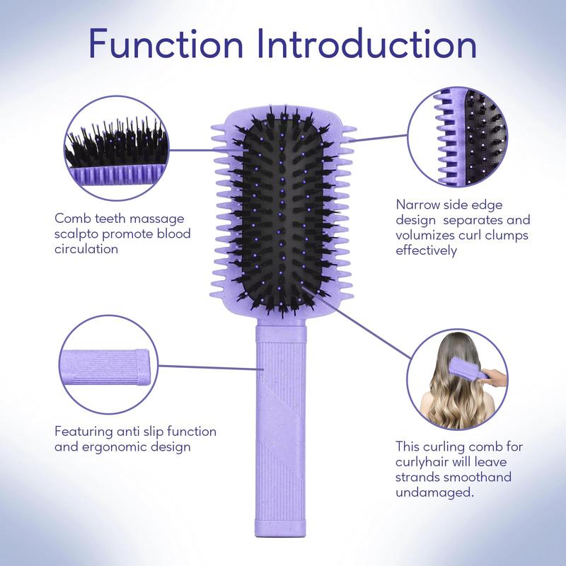 Curly Hair Brush Defining, Volume Curl Brush, Curl Defining Brush, Shaping and Styling Women's Curls Haircare Heatless