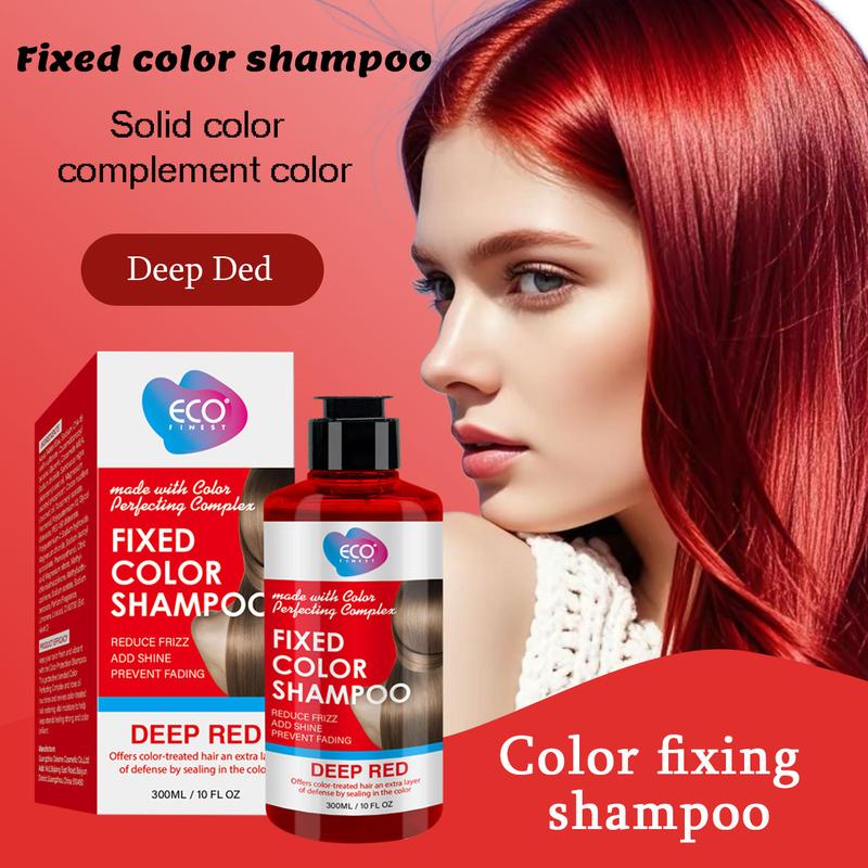 Fixed Color Care Shampoo 300ml   - Repair and Lock color, Moisture Replenishment & Frizz Reduction,  Liquid Form Shiny Colored Hair, 300ml hair care,Unisex Adult Coconut Oil-Infused Conditioner Haircare Smooth Herbal Fragrance Blend Conditioner Haircare